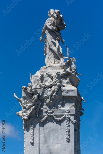 Beautiful white monument to the spanish in Palermo, Buenos Aires photo