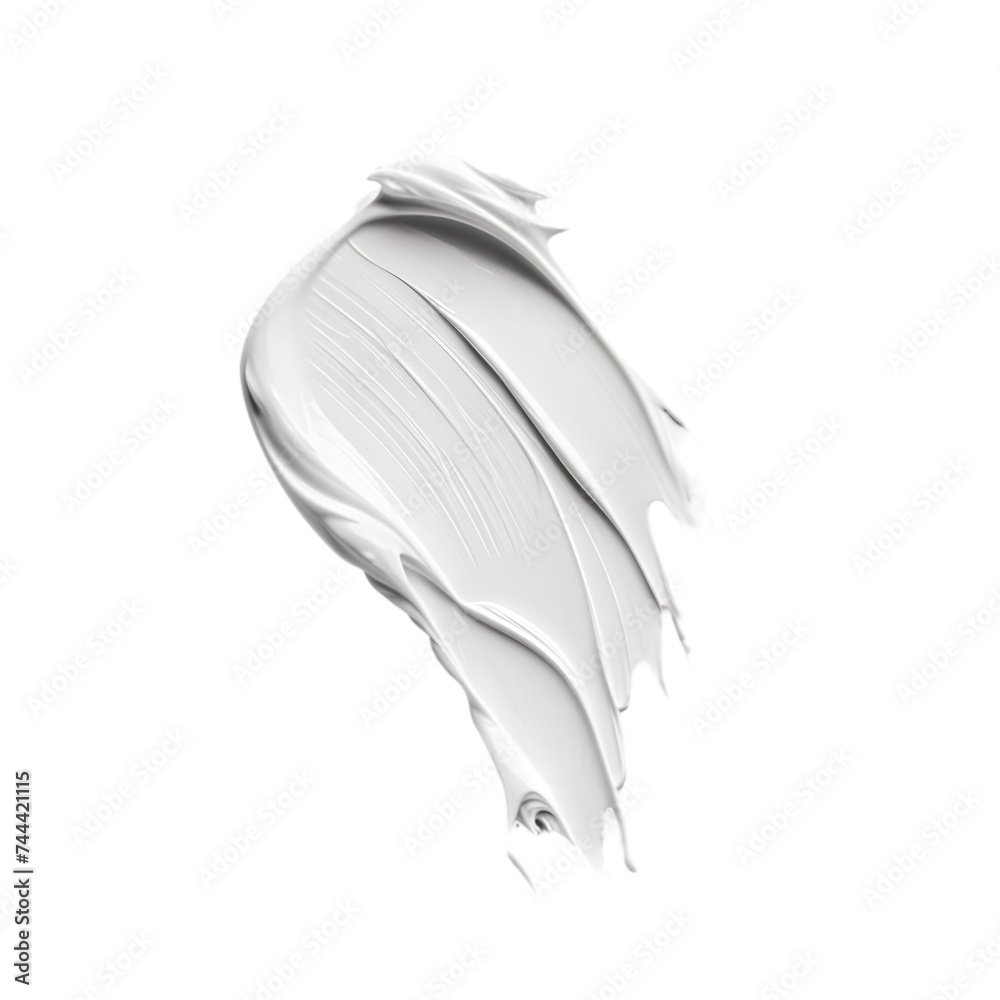 White cosmetic cream Swatche Isolated on White or transparent background White cosmetic cream Swatche Isolated on White or transparent background