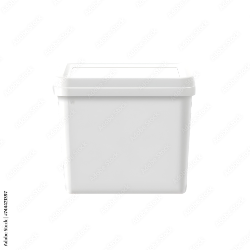 White plastic container box mockup isolated on transparent background,transparency White plastic container box mockup isolated on transparent background,transparency