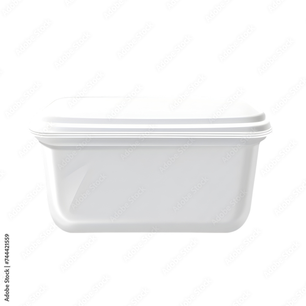 White plastic container box mockup isolated on transparent background,transparency White plastic container box mockup isolated on transparent background,transparency