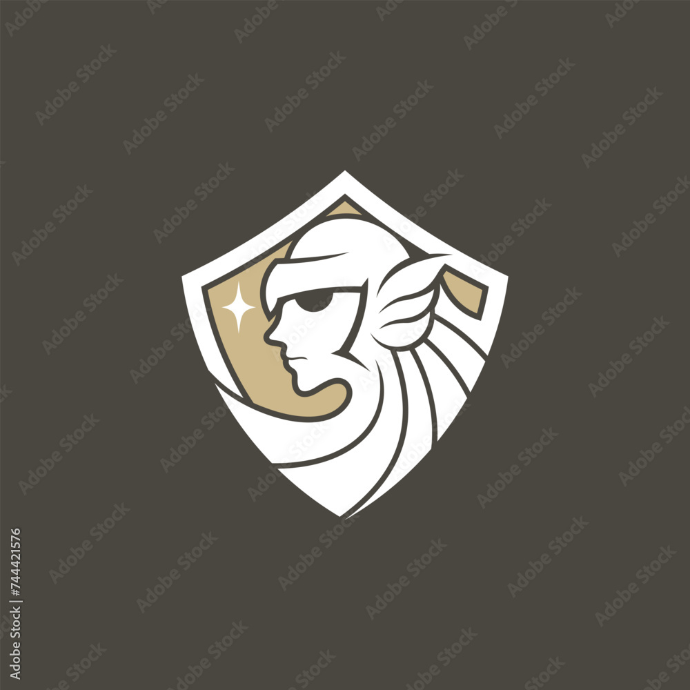 Vector Logo art for Small Business Shop and Game Company. Valkyrie theme design Vector Logo art for Small Business Shop and Game Company. Valkyrie theme design