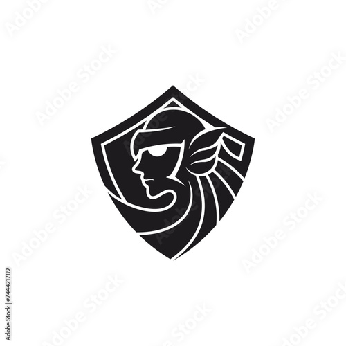 Vector Logo art for Small Business Shop and Game Company. Valkyrie theme design