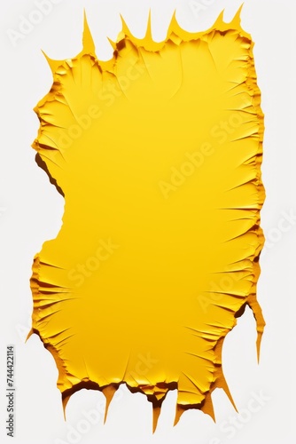Yellow Paper With Middle Hole