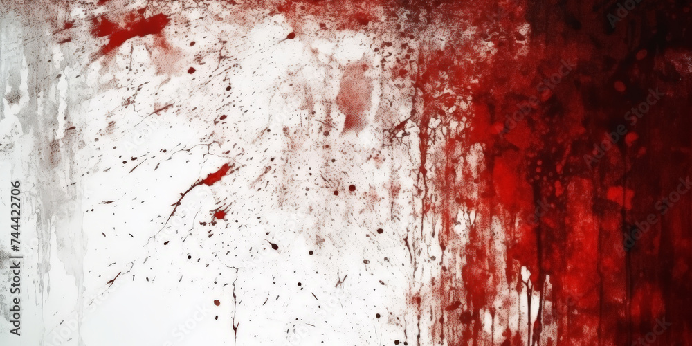 red paint splatter on white wall background, Red blood splatter on a grunge wall, horror wall, halloween wall, red vintage, retro,red splash dripped blood textured wall,banner poster design walll