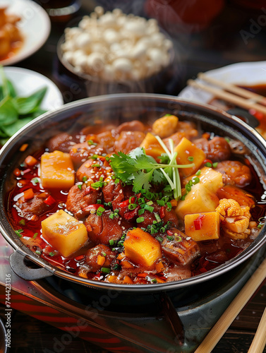 Gourmet Spicy Hotpot,created with Generative AI tecnology.
