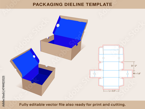  Kids Sneaker Shoe box Small size 3.5x 1.6x2 Inch Dieline Template | One piece corrugated shoebox die line template