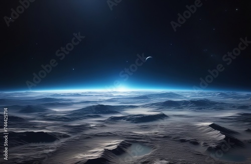 Banner Background of outer star space in galaxy. Astronomy and cosmonaut day concept. Cosmonautics Day. first manned flight into space.  © Kseniya Ananko
