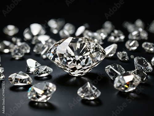 diamond on black background   high resolution image of 300 DPI 