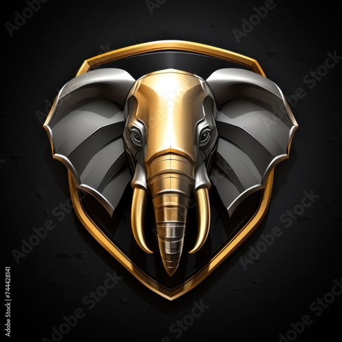 dark gold elephant logo 