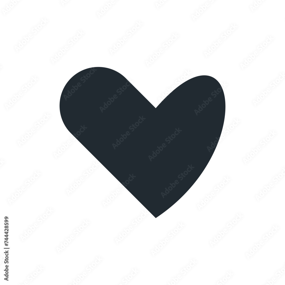 icon heart, drawn illustrator vector template and wedding