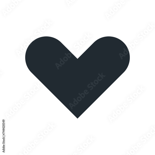 icon heart, drawn illustrator vector template and wedding