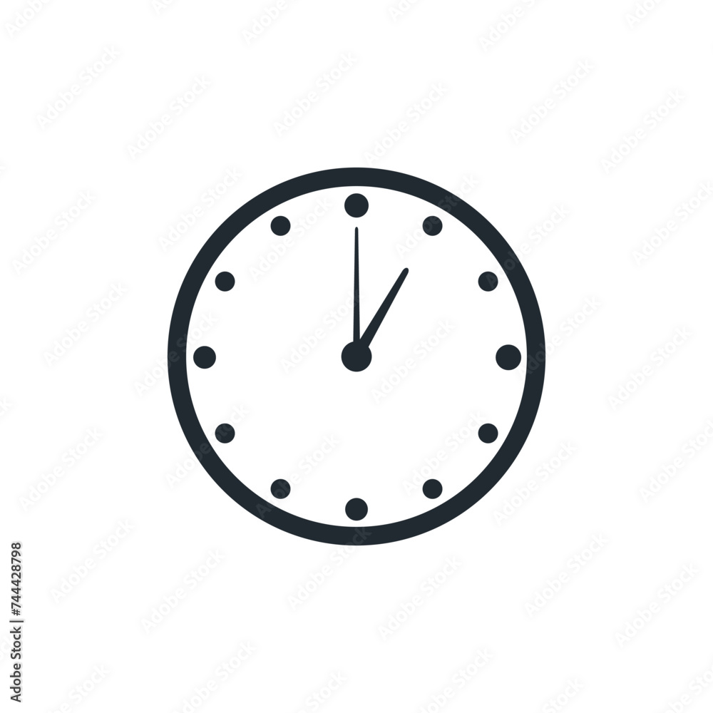 icon clock time, vector illustration. white background combination black icon clock time, vector illustration. white background combination black