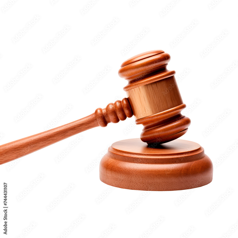 Woden gavel. Isolated on transparent background. Woden gavel. Isolated on transparent background.