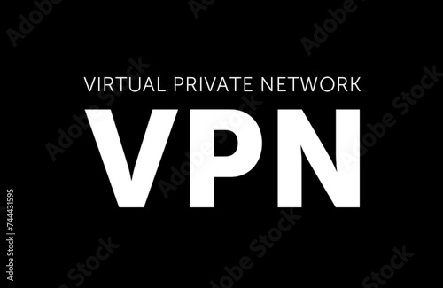 VPN transparent text vector for thumbnail image