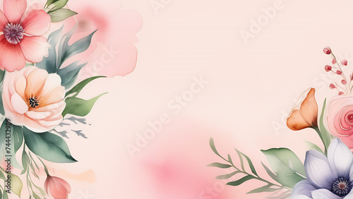 Card with flowers. Floral design