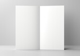 A3 half-fold brochure blank white template for mock up