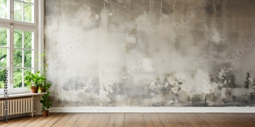 "Solving the Issue of Mold Growth on an Interior Wall in a Residential Setting with Professional Image and Copy Space". Concept Mold Removal, Interior Wall, Residential Setting, Professional Image