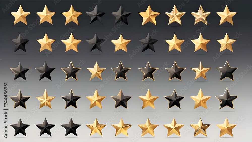 Stars collection. Star vector icons. Golden and Black set of Stars, isolated on transparent background. Star icon. Stars in modern simple flat style. Vector Stars collection. Star vector icons. Golden and Black set of Stars, isolated on transparent background. Star icon. Stars in modern simple flat style. Vector