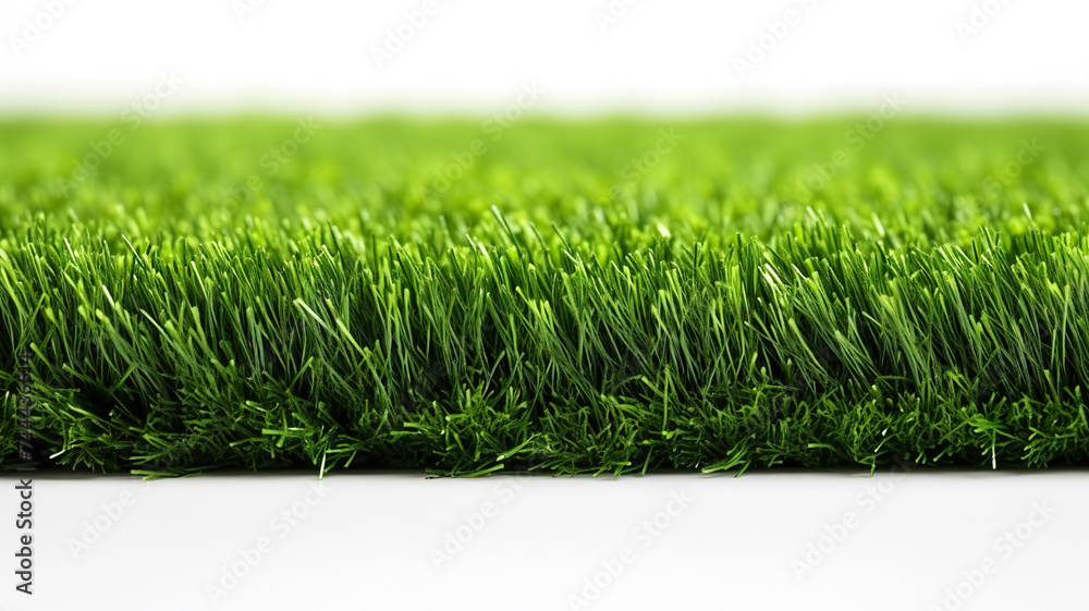 Isolated artificial grass soccer field background texture on a backdrop of pure white Isolated artificial grass soccer field background texture on a backdrop of pure white