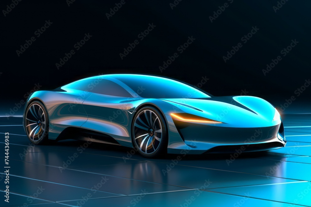 Electric sport car design concept for clean energy vehicle Created with Generative AI technology. Electric sport car design concept for clean energy vehicle Created with Generative AI technology.