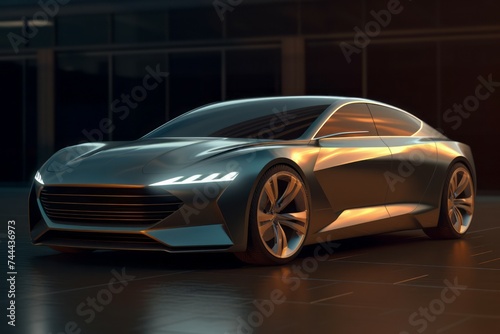 Electric sport car design concept for clean energy vehicle Created with Generative AI technology. © Sakrapee Nopparat