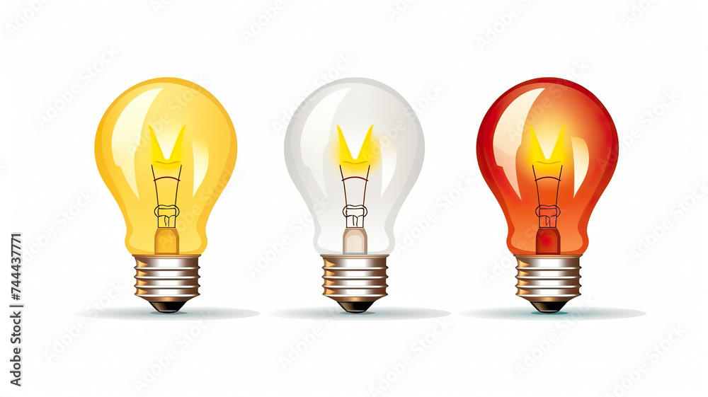 isolated vector illustration of a bulb light on a white background isolated vector illustration of a bulb light on a white background