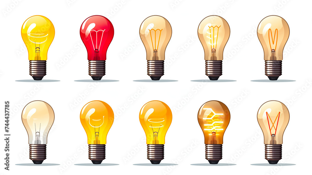 isolated vector illustration of a bulb light on a white background isolated vector illustration of a bulb light on a white background
