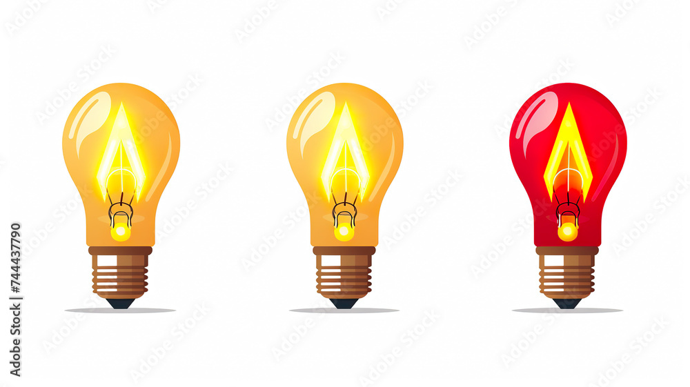 isolated vector illustration of a bulb light on a white background isolated vector illustration of a bulb light on a white background
