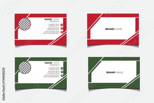  double sided business card template with modern style.