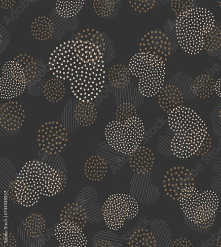 abstract heart gold paint seamless pattern hand draw background