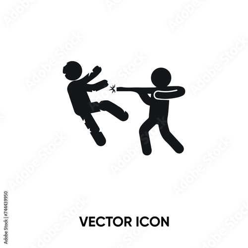 Murder vector icon . Modern, simple flat vector illustration for website or mobile app. Person Killing Other With An Arm symbol, logo illustration. Pixel perfect vector graphics	