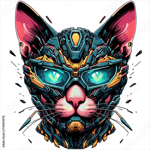 cat sphink cyberpunk