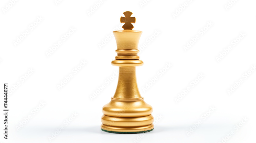 Gold chess isolated on pure white background Gold chess isolated on pure white background