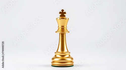 Gold chess isolated on pure white background
