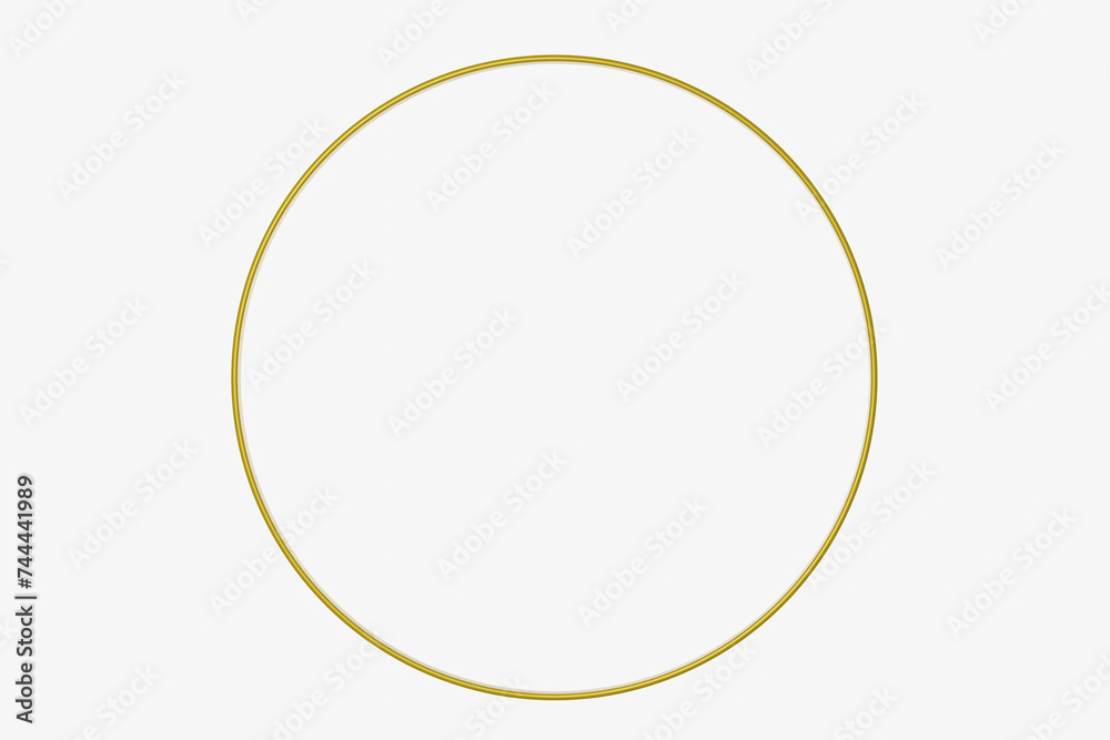 3d golden circle, button 3d golden circle, button