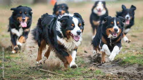 The Bernese Mountain Dogs canine races.