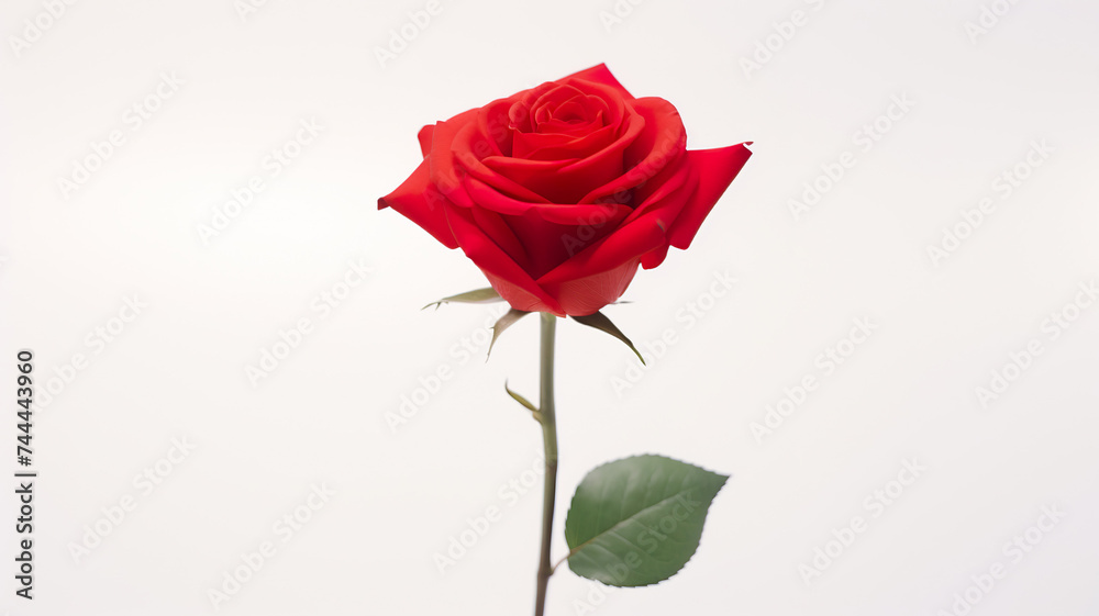 Rose isolated on a stark white background Rose isolated on a stark white background