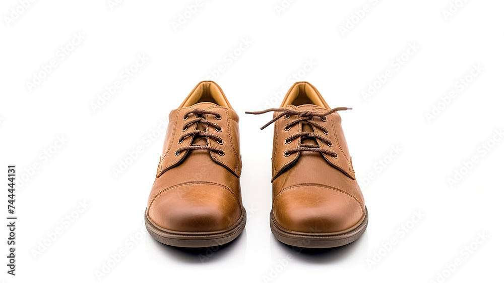 Shoes isolated on a stark white background
