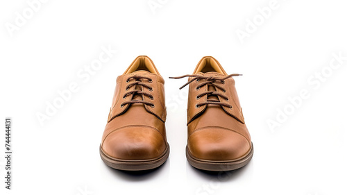 Shoes isolated on a stark white background