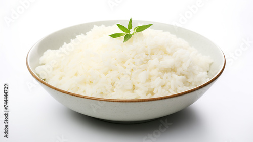 Rice dish from the traditional menu, isolated on a white background