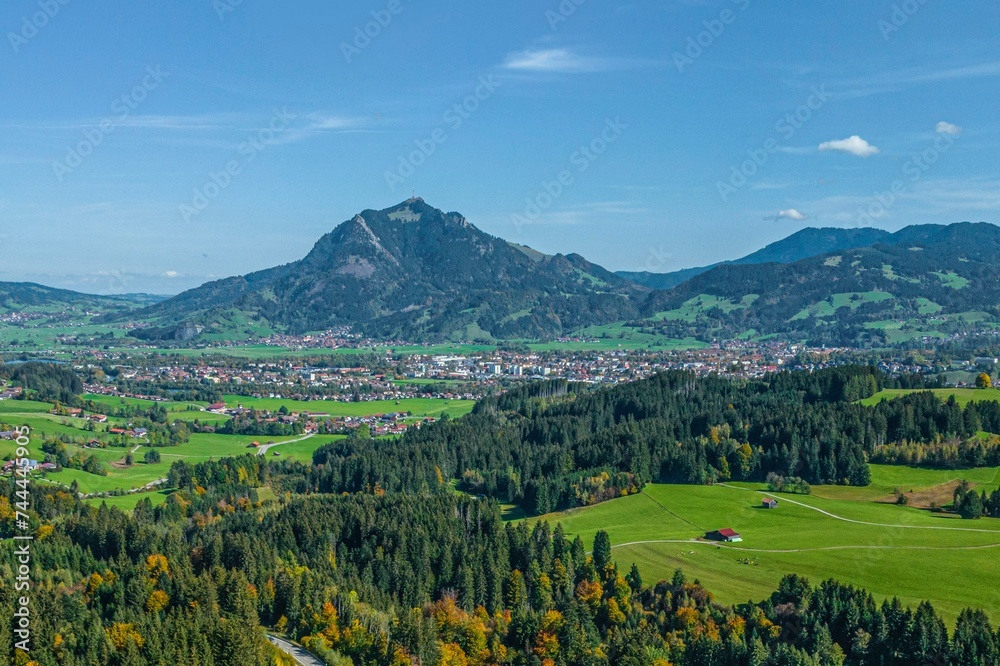 Blick ins Illertal bei Sonthofen im Oberallgäu