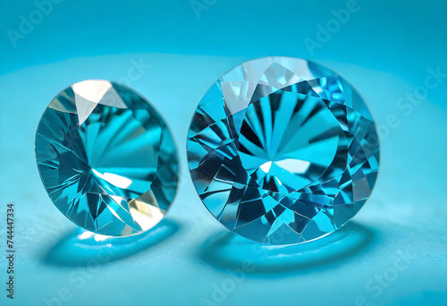 Aquamarine Gemstone  Precious  Blue  Luxury  Jewelry  Gem  Fashion  Accessories  Sparkle  Glitter  Expensive  Rare  Shiny  Elegant  AI Generated