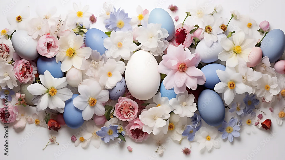 illustration easter eggs and flowers_23