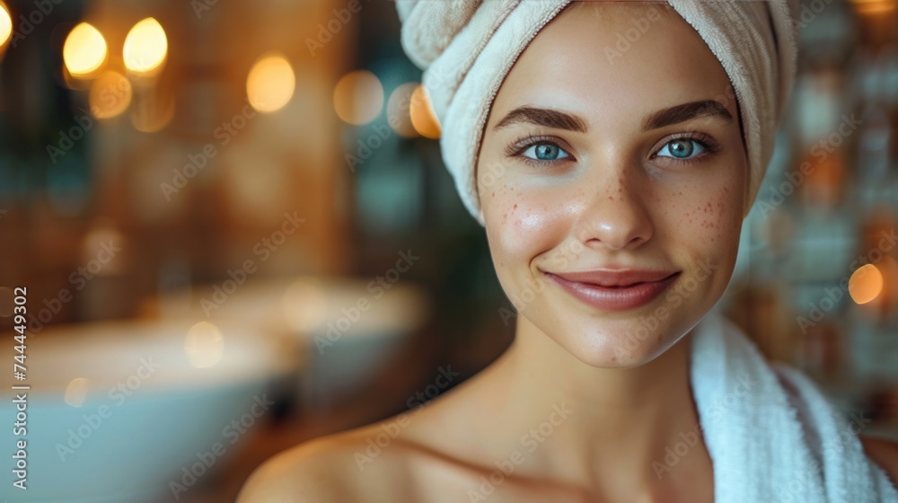 A lovely young woman at the spa salon A lovely young woman at the spa salon