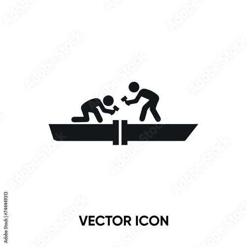 Construction vector icon . Modern, simple flat vector illustration for website or mobile app. Construction worker symbol, logo illustration. Pixel perfect vector graphics	