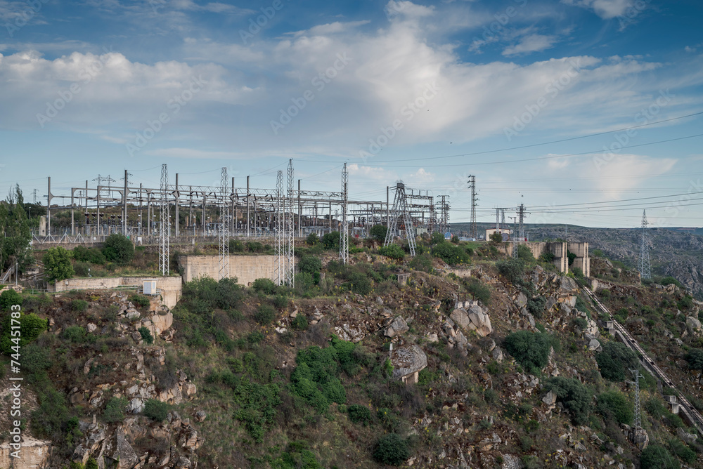 Hydroelectric power plant of the Ricobayo reservoir, in the province of Zamora, Spain Hydroelectric power plant of the Ricobayo reservoir, in the province of Zamora, Spain