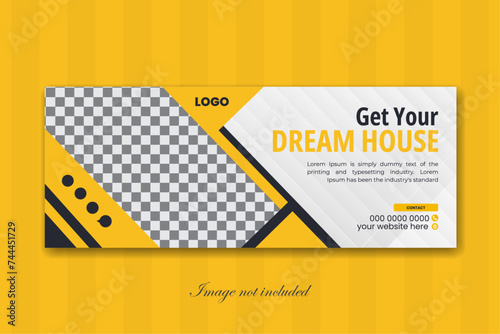 professional real state business marketing social media facbook cover design