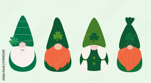 Cute St. Patrick's Day Gnome Vector. photo