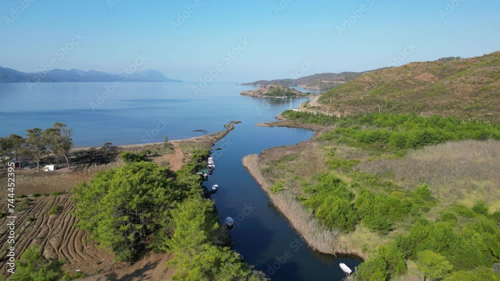 Bordubet Amazon natural region drone view in Marmaris Town of Turkey Bordubet Amazon natural region drone view in Marmaris Town of Turkey