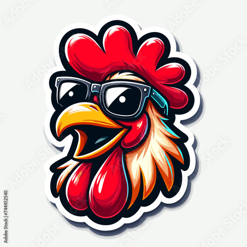 rooster head vector